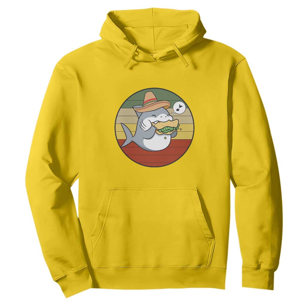 Mexican Food Lover Gift Hoodie Funny Shark Eating Tacos TS12 Daisy Print Your Wear