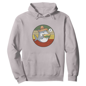 Mexican Food Lover Gift Hoodie Funny Shark Eating Tacos TS12 Ice Gray Print Your Wear