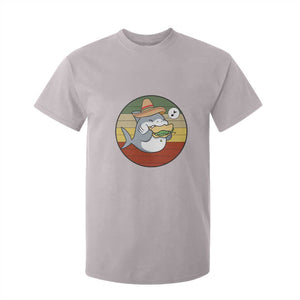 Mexican Food Lover Gift T Shirt For Kid Funny Shark Eating Tacos TS12 Ice Gray Print Your Wear