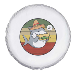 Mexican Food Lover Gift Spare Tire Cover Funny Shark Eating Tacos TS12 Print Your Wear