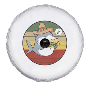 Mexican Food Lover Gift Spare Tire Cover Funny Shark Eating Tacos TS12 Print Your Wear