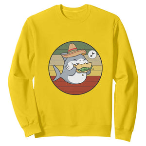 Mexican Food Lover Gift Sweatshirt Funny Shark Eating Tacos TS12 Daisy Print Your Wear