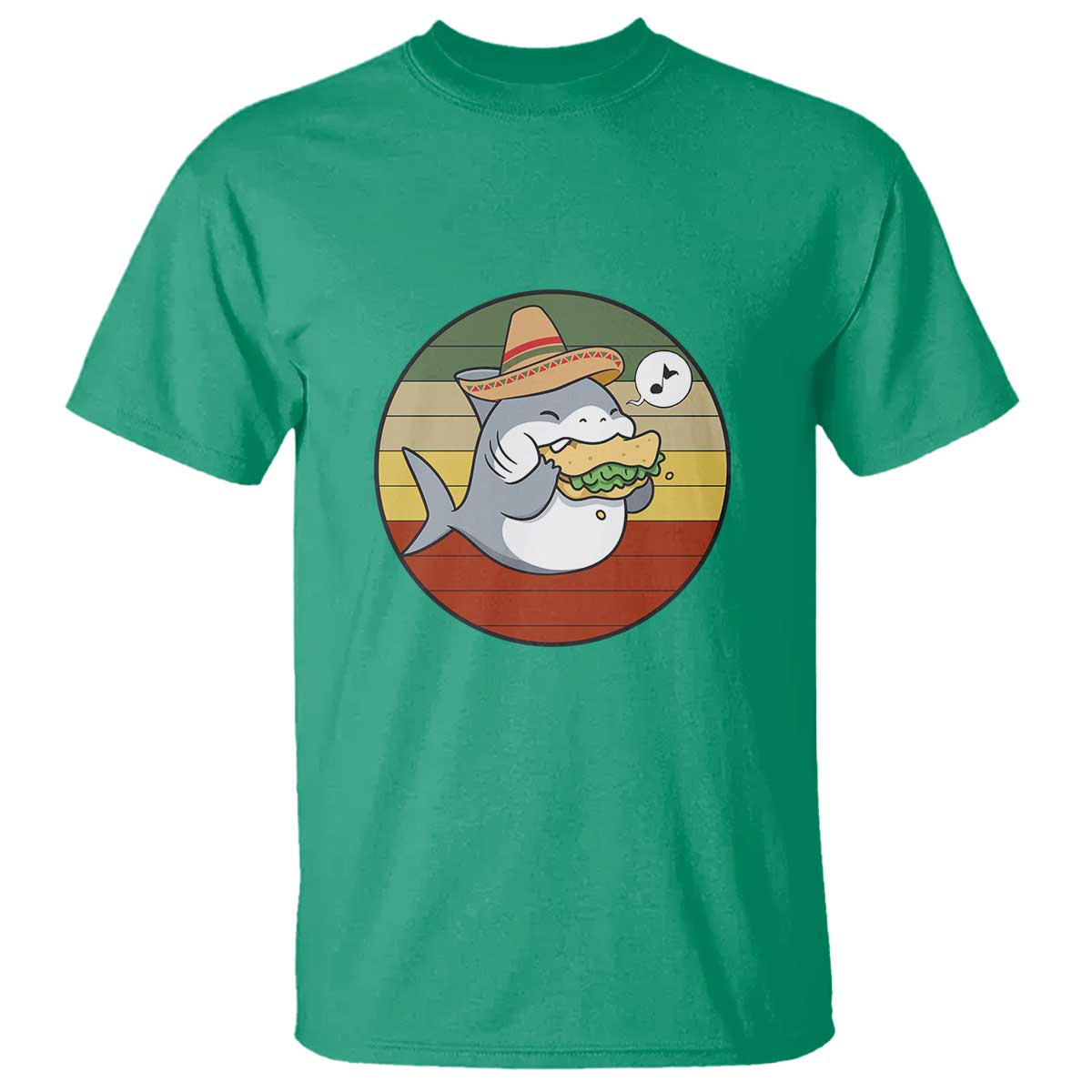 Mexican Food Lover Gift T Shirt Funny Shark Eating Tacos TS12 Irish Green Print Your Wear