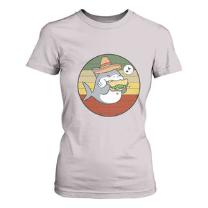 Mexican Food Lover Gift T Shirt For Women Funny Shark Eating Tacos TS12 Ice Gray Print Your Wear