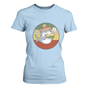 Mexican Food Lover Gift T Shirt For Women Funny Shark Eating Tacos TS12 Light Blue Print Your Wear