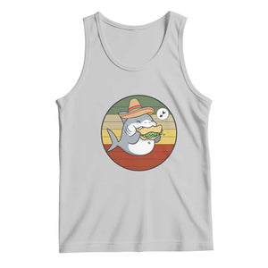 Mexican Food Lover Gift Tank Top Funny Shark Eating Tacos TS12 Ash Print Your Wear