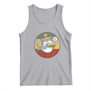 Mexican Food Lover Gift Tank Top Funny Shark Eating Tacos TS12 Athletic Heather Print Your Wear