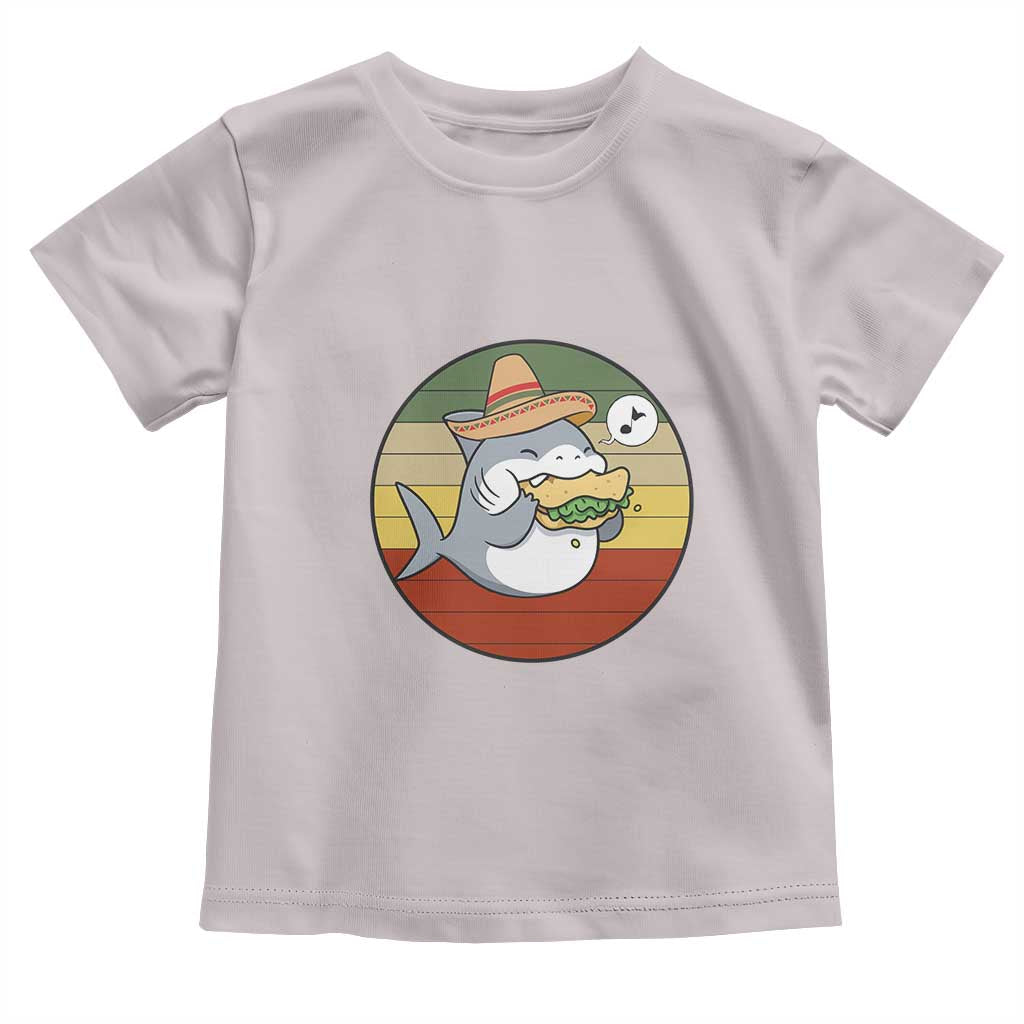 Mexican Food Lover Gift Toddler T Shirt Funny Shark Eating Tacos TS12 Ice Gray Print Your Wear