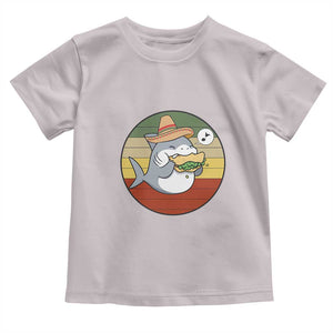 Mexican Food Lover Gift Toddler T Shirt Funny Shark Eating Tacos TS12 Ice Gray Print Your Wear