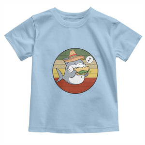 Mexican Food Lover Gift Toddler T Shirt Funny Shark Eating Tacos TS12 Light Blue Print Your Wear