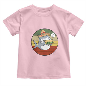 Mexican Food Lover Gift Toddler T Shirt Funny Shark Eating Tacos TS12 Light Pink Print Your Wear