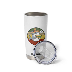 Mexican Food Lover Gift Tumbler Cup Funny Shark Eating Tacos TS12 Print Your Wear