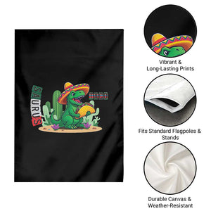 Mexican Food Lover Gift Garden Flag Funny Dinosaur Taco Saurus TS12 Print Your Wear