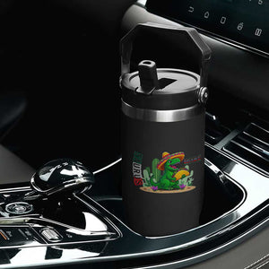 Mexican Food Lover Gift Flip Straw Tumbler Funny Dinosaur Taco Saurus TS12 Print Your Wear