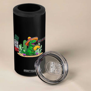 Mexican Food Lover Gift 4 in 1 Can Cooler Tumbler Funny Dinosaur Taco Saurus TS12 Print Your Wear