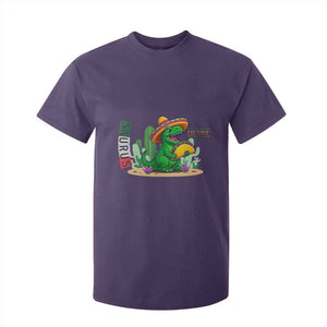 Mexican Food Lover Gift T Shirt For Kid Funny Dinosaur Taco Saurus TS12 Purple Print Your Wear