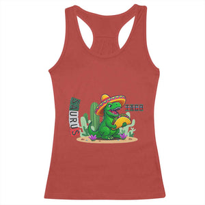 Mexican Food Lover Gift Racerback Tank Top Funny Dinosaur Taco Saurus TS12 Red Print Your Wear