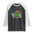Mexican Food Lover Gift Raglan Shirt Funny Dinosaur Taco Saurus TS12 Black White Print Your Wear