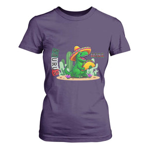 Mexican Food Lover Gift T Shirt For Women Funny Dinosaur Taco Saurus TS12 Purple Print Your Wear