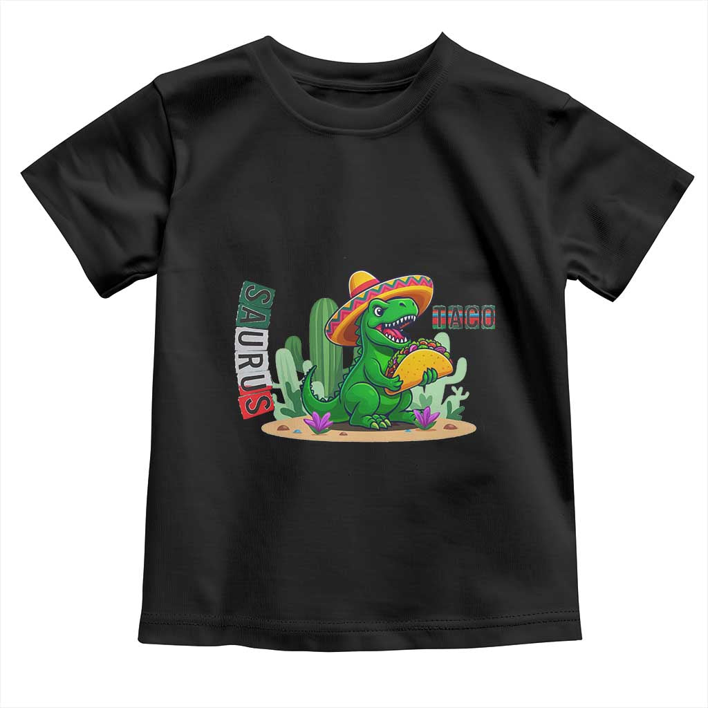 Mexican Food Lover Gift Toddler T Shirt Funny Dinosaur Taco Saurus TS12 Black Print Your Wear
