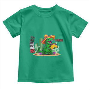 Mexican Food Lover Gift Toddler T Shirt Funny Dinosaur Taco Saurus TS12 Irish Green Print Your Wear