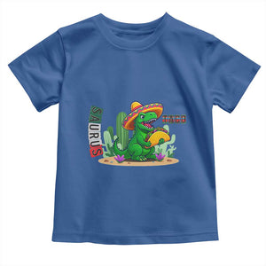 Mexican Food Lover Gift Toddler T Shirt Funny Dinosaur Taco Saurus TS12 Royal Blue Print Your Wear
