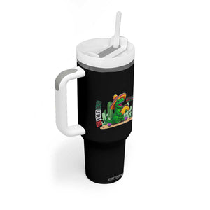 Mexican Food Lover Gift Tumbler With Handle Funny Dinosaur Taco Saurus TS12 Print Your Wear