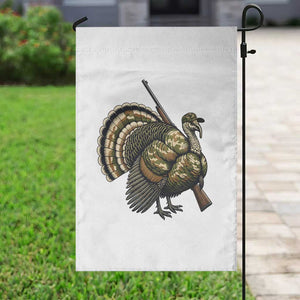 Funny Camo Turkey Hunter Rifle Gift Garden Flag TS12 Print Your Wear