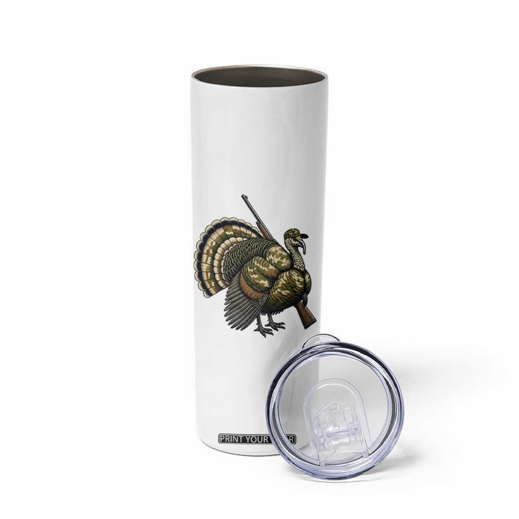 Funny Camo Turkey Hunter Rifle Gift Skinny Tumbler TS12 Print Your Wear