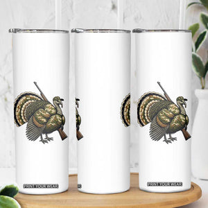 Funny Camo Turkey Hunter Rifle Gift Skinny Tumbler TS12 Print Your Wear
