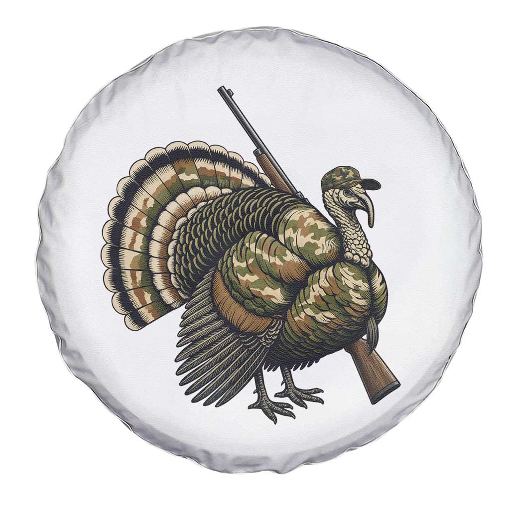 Funny Camo Turkey Hunter Rifle Gift Spare Tire Cover TS12 Print Your Wear