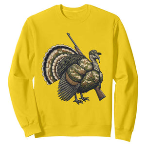 Funny Camo Turkey Hunter Rifle Gift Sweatshirt - Print Your Wear