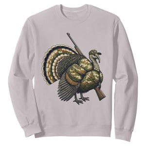 Funny Camo Turkey Hunter Rifle Gift Sweatshirt - Print Your Wear