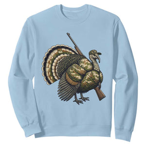 Funny Camo Turkey Hunter Rifle Gift Sweatshirt - Print Your Wear