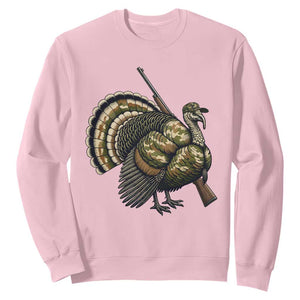 Funny Camo Turkey Hunter Rifle Gift Sweatshirt - Print Your Wear