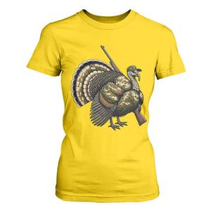 Funny Camo Turkey Hunter Rifle Gift T Shirt For Women TS12 Daisy Print Your Wear