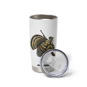 Funny Camo Turkey Hunter Rifle Gift Tumbler Cup - Print Your Wear