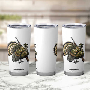 Funny Camo Turkey Hunter Rifle Gift Tumbler Cup - Print Your Wear