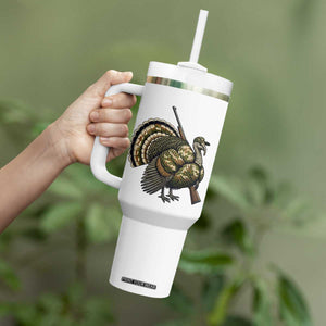 Funny Camo Turkey Hunter Rifle Gift Tumbler With Handle TS12 Print Your Wear