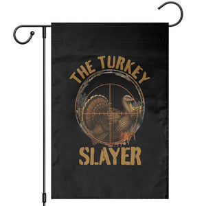 The Turkey Slayer Garden Flag Funny Hunting Season Gift TS12 Black Print Your Wear