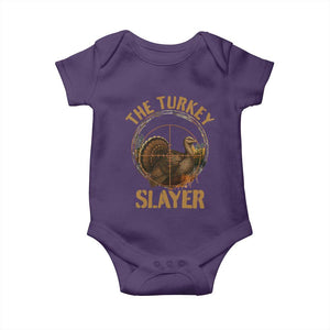 The Turkey Slayer Baby Onesie Funny Hunting Season Gift TS12 Purple Print Your Wear