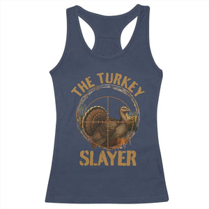 The Turkey Slayer Racerback Tank Top Funny Hunting Season Gift TS12 Navy Print Your Wear