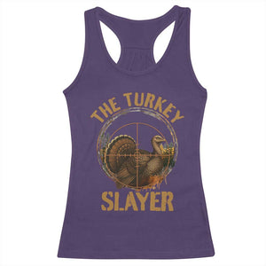 The Turkey Slayer Racerback Tank Top Funny Hunting Season Gift TS12 Purple Print Your Wear