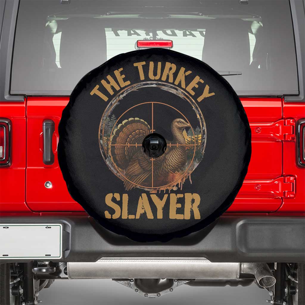 The Turkey Slayer Spare Tire Cover Funny Hunting Season Gift TS12 Black Print Your Wear