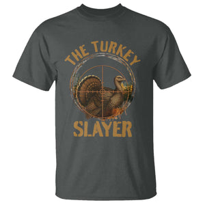 The Turkey Slayer T Shirt Funny Hunting Season Gift TS12 Dark Heather Print Your Wear