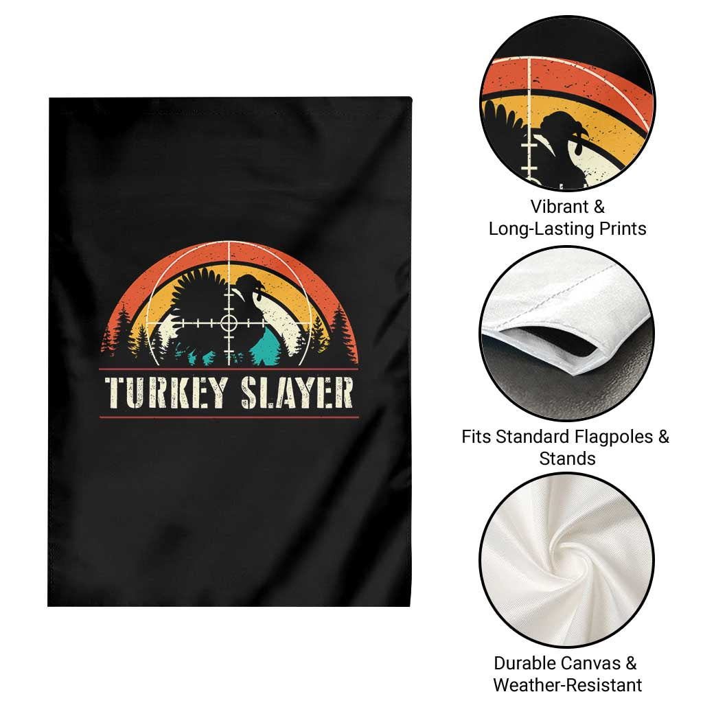 Turkey Slayer Garden Flag Vintage Sunset Hunting Season Gift TS12 Print Your Wear