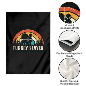 Turkey Slayer Garden Flag Vintage Sunset Hunting Season Gift TS12 Print Your Wear