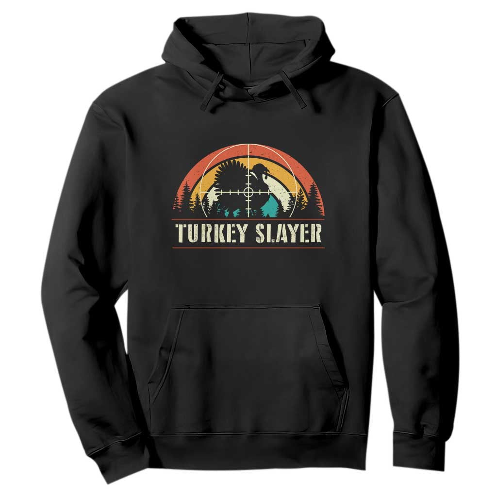 Turkey Slayer Hoodie Vintage Sunset Hunting Season Gift TS12 Black Print Your Wear