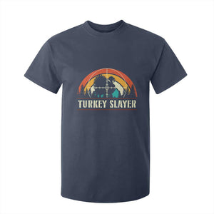 Turkey Slayer T Shirt For Kid Vintage Sunset Hunting Season Gift TS12 Navy Print Your Wear
