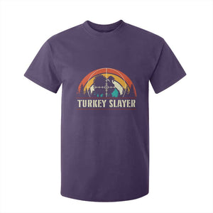 Turkey Slayer T Shirt For Kid Vintage Sunset Hunting Season Gift TS12 Purple Print Your Wear